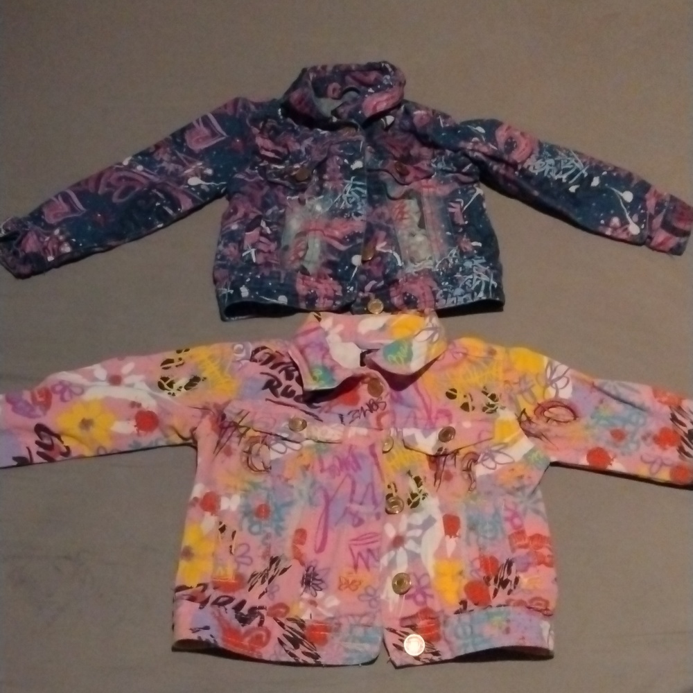 3T multicolored jean jackets